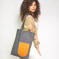 SUSTAINABLE SLIM CALI STRIP TOTE