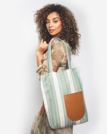 SUSTAINABLE SLIM SAGE TOTE