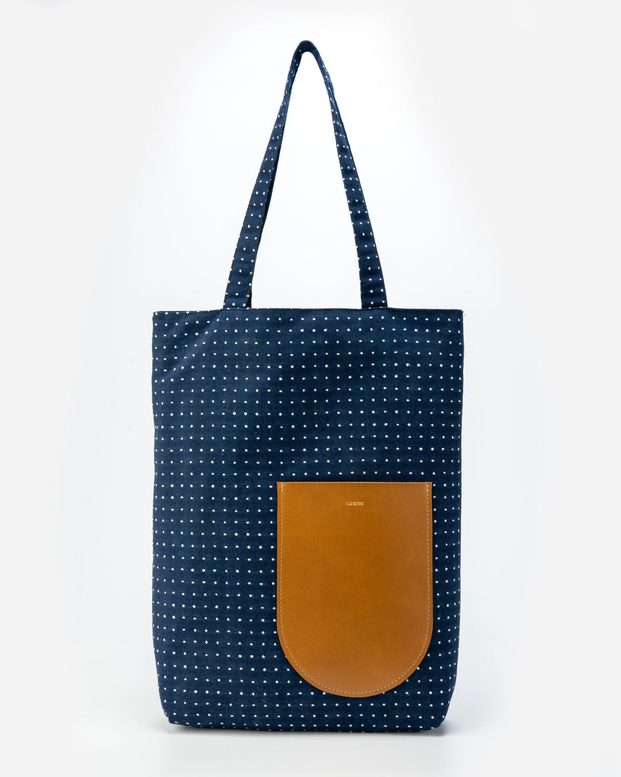 SUSTAINABLE SLIM POLKA-DOTS TOTE