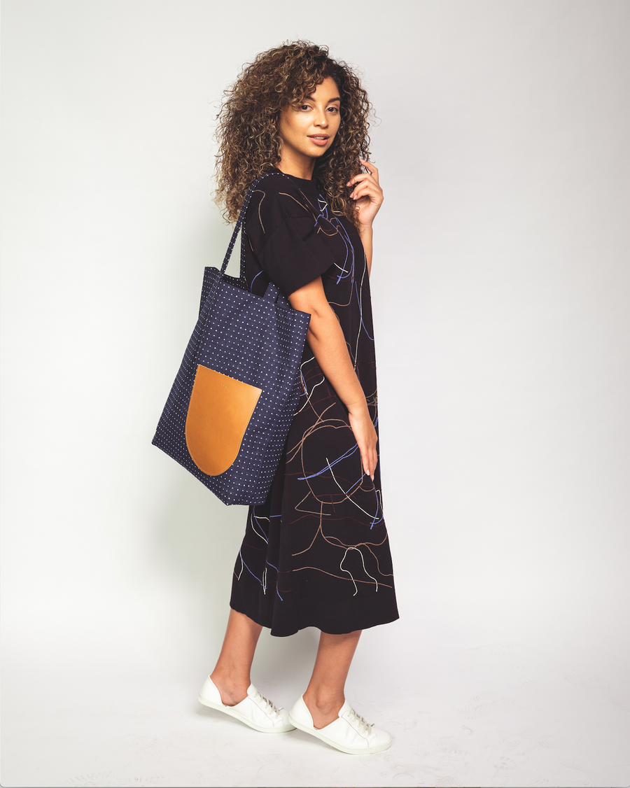 SUSTAINABLE LARGE POLKA-DOTS TOTE